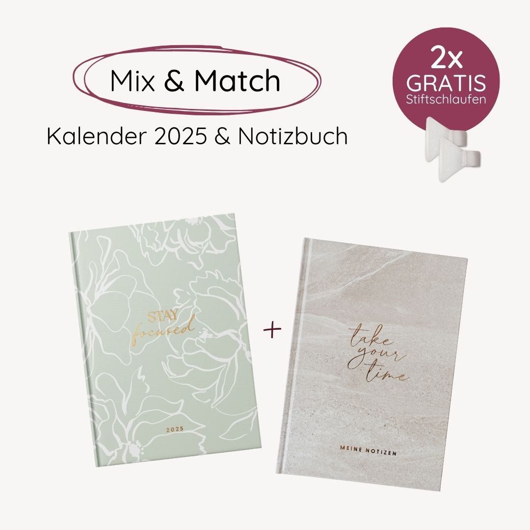 Mix & Match Set | Wochenplaner 2025 & Notizbuch