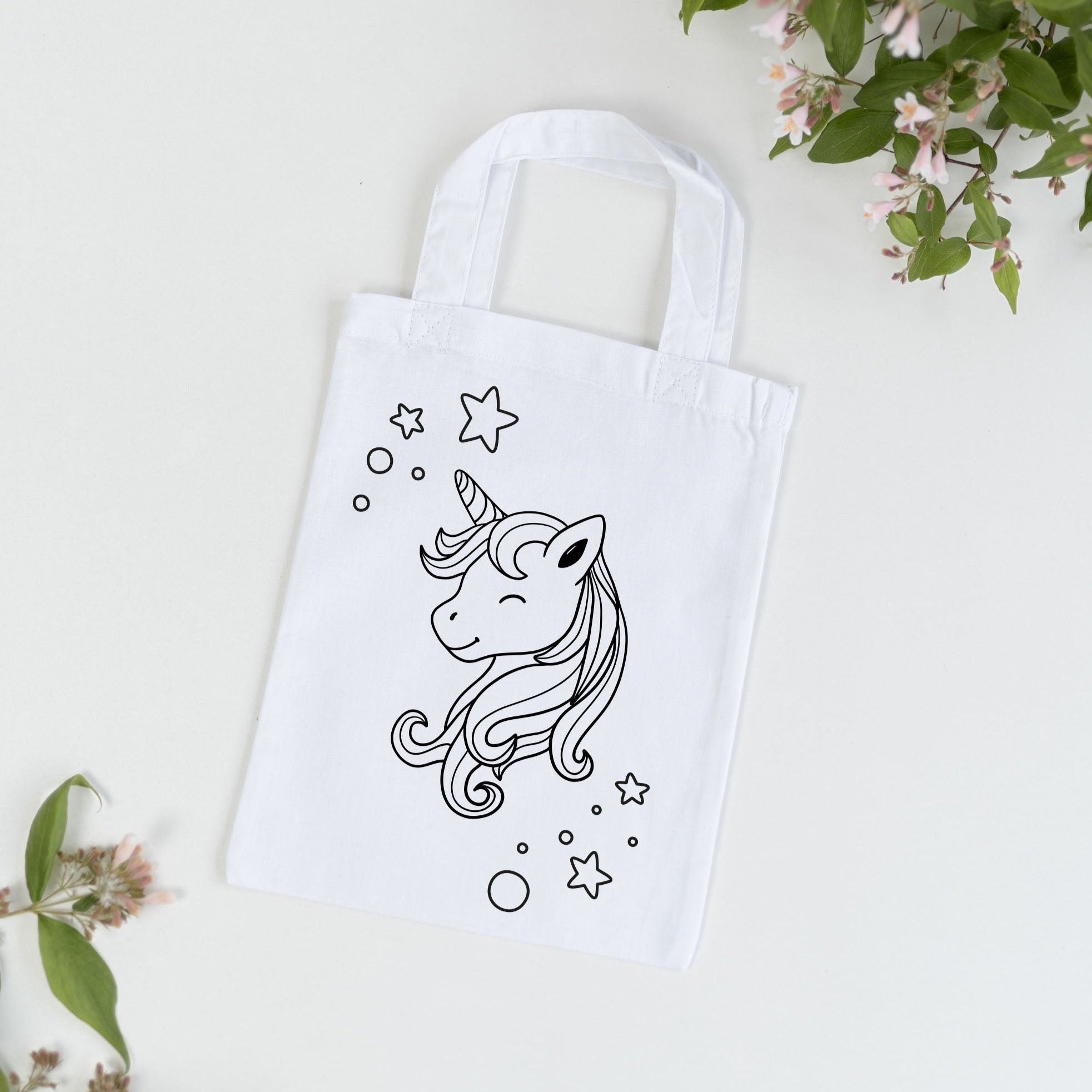 Kindertasche zum Ausmalen | Einhorn (ab 5 Stk.)