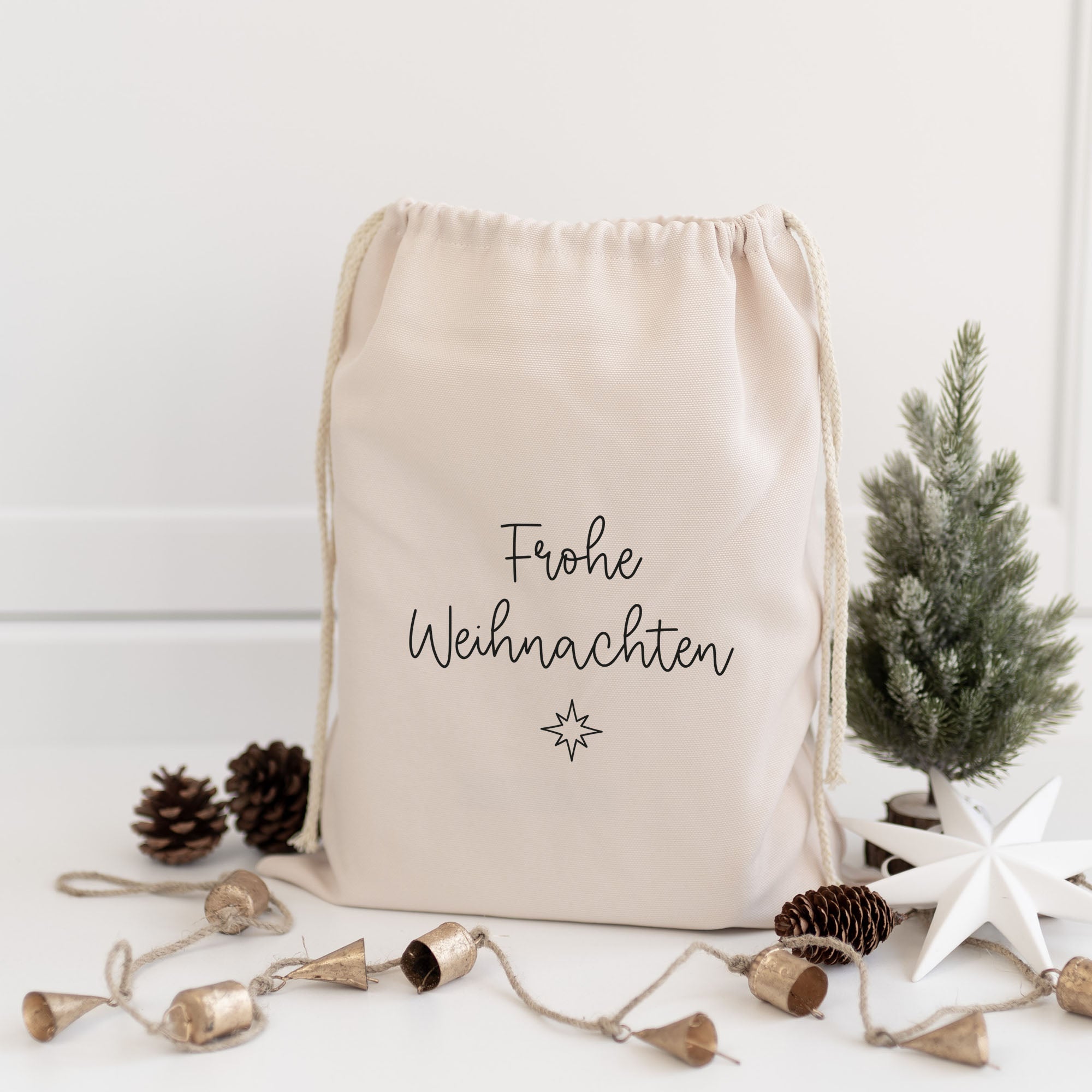 Geschenkbeutel | Frohe Weihnachten Stern