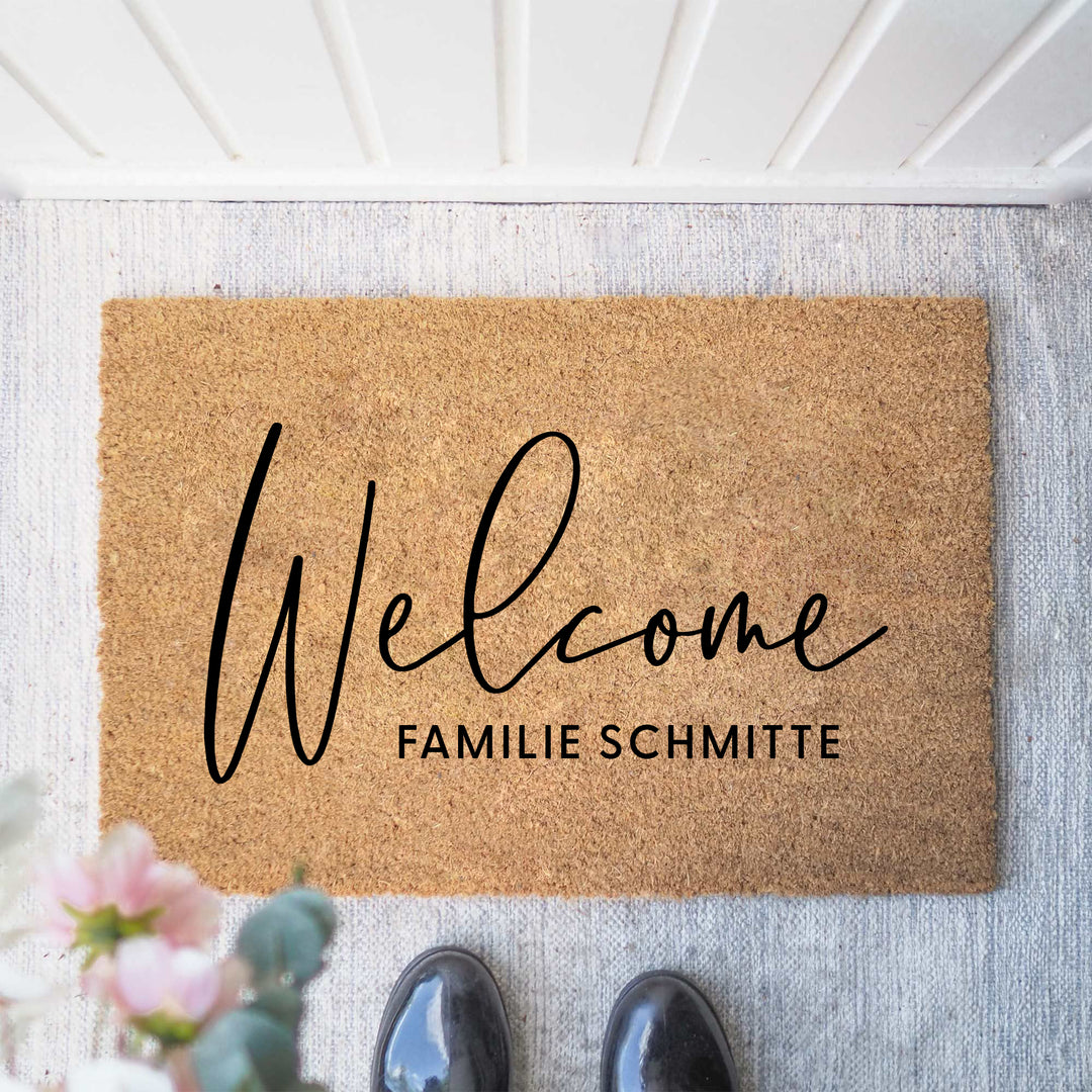 Welcome GmbH Personalisierte – | Kokos Buchstabenkult Fußmatte